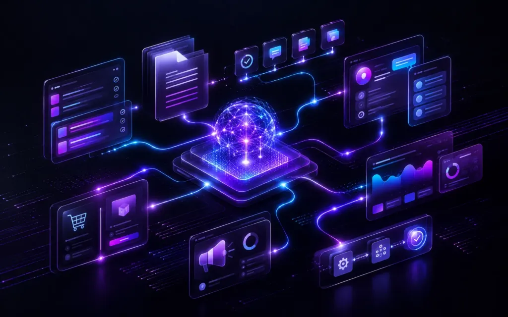 Consultoria de IA conectando processos, automação e produtividade empresarial