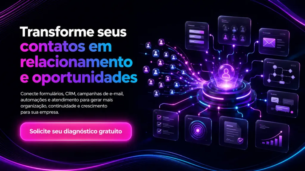 Chamada para contratar E-mail Marketing, CRM e Automação com a Experts Digitais