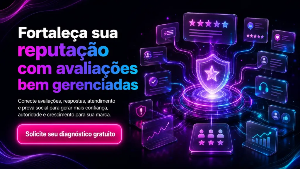 Chamada para contratar Reputação Digital e Gestão de Avaliações com a Experts Digitais