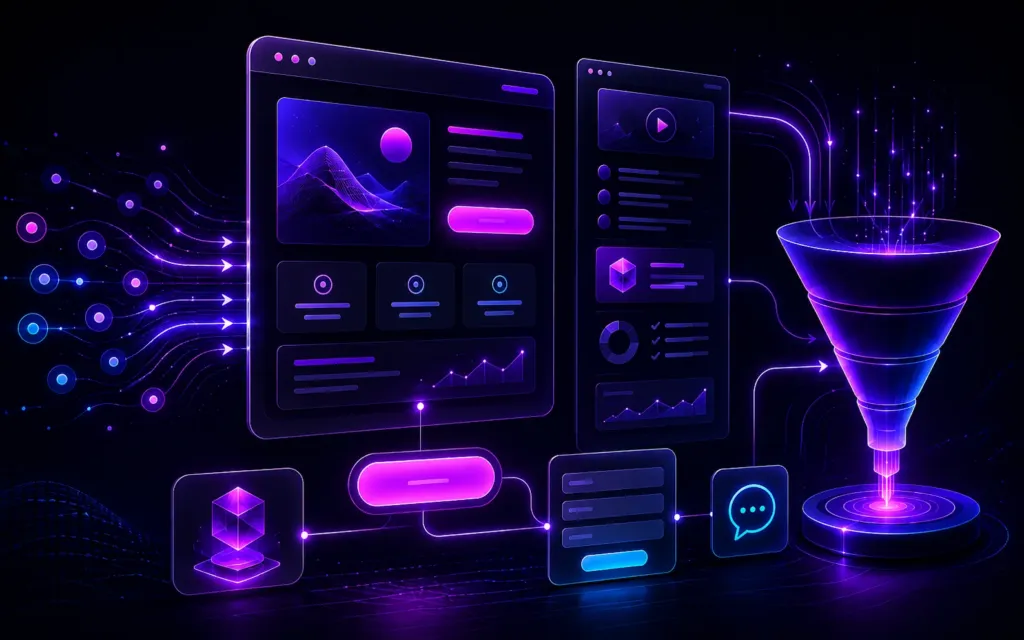 Landing page estratégica conectando oferta, CTA e conversão
