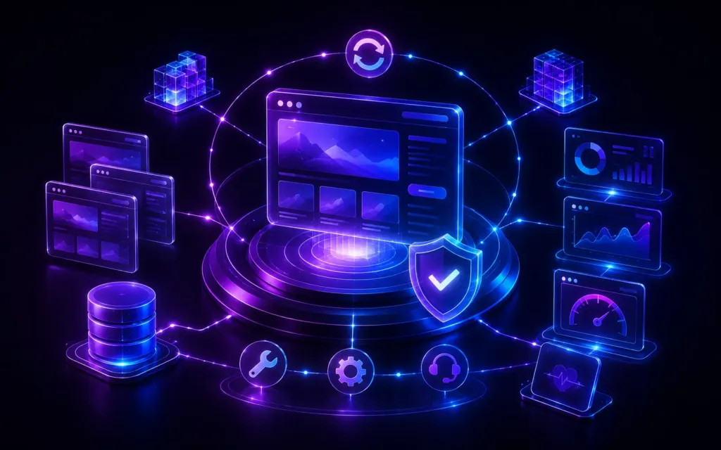 Suporte e Evolução Digital com manutenção, segurança e atualização de site