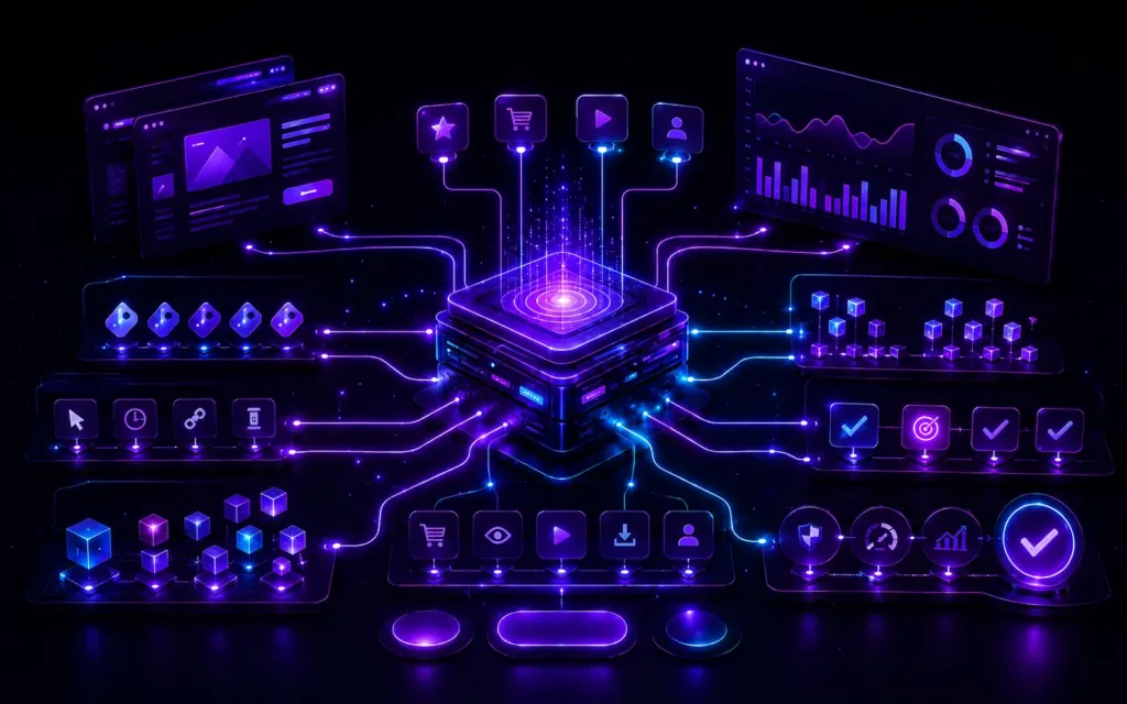 Tagueamento com eventos, conversões, tags, acionadores e dashboard de performance